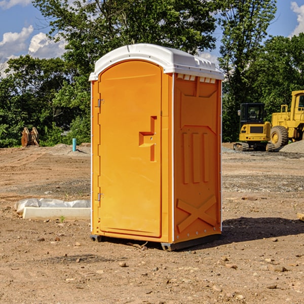 how often are the porta potties cleaned and serviced during a rental period in Hermon